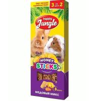 Лакомство д/грыз Палочки Хэппи Джангл д/крупных грызунов медовый микс 6шт* 180гр/12шт/J218
