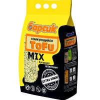 Наполнитель БАРСИК Тофу микс Кукуруза & бентонит комкующийся 4,54л/3шт/93105