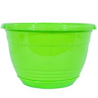Цветочный горшок Глория 5,6л зеленый с прикрепленным поддоном