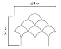 Забор металлический "Волна" 4,37м комп-т (5секций*67*54см)