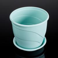 Цветочный горшок Венеция 0,75л мятный с поддоном