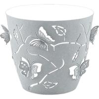 Кашпо Бабочки 175мм 2,5л серый шторм с вставкой РТ4013 /24шт/ ПТ