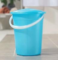 Ведро 5л евро пищевое с крышкой голубой /10шт/Рад