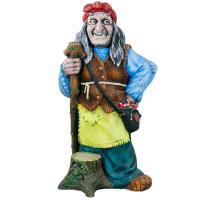 Баба Яга с пеньком 75см Ф093