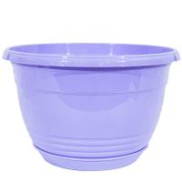 Цветочный горшок Глория 5,6л лавандовый с прикрепленным поддоном