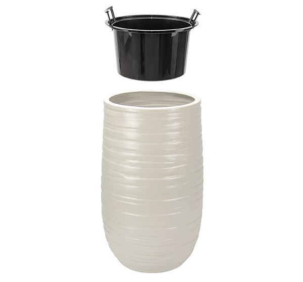 Кашпо ЛАЙН D375*Н620 9/59л белый М3412