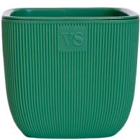 Кашпо Фабио 1,95л зеленый с дренаж вставкой /8шт/ЭД