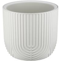 Кашпо РАМОНА D220 3,7л белый ротанг с вставкой М3262 /8шт/М-пласт