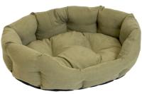 Лежанка овал. пухлая №3 Облако-бархат милитари 59*51*18см/94443милит/Дарэлл