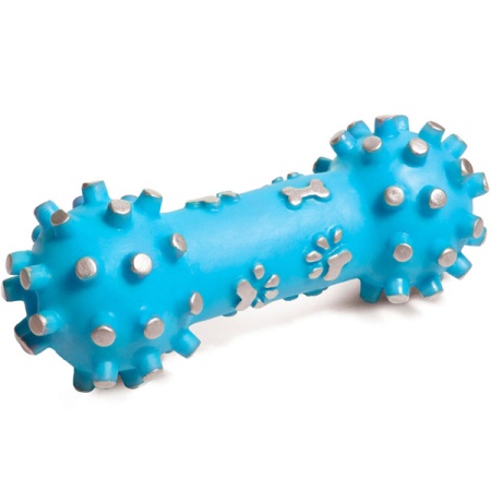 Игрушка с Гантель с шипами винил 20см/12101018/Триол Игрушка с Гантель с шипами винил 20см/12101018/Триол