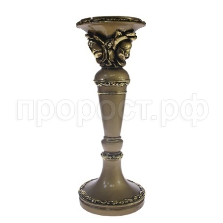 Подсвечник с розами(золото) L10W10H21.5см 713164/I021 Подсвечник с розами(золото) L10W10H21.5см 713164/I021