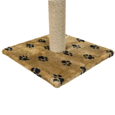 Когтеточка столбик мех, джут коричневый 47*47*80см/DONBARON