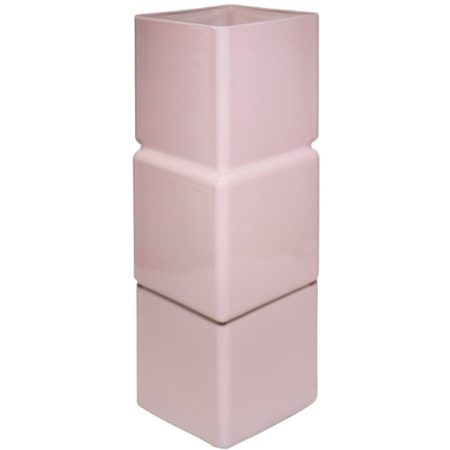 Ваза Квадрат Смещенный h30 10*10см розов 6360/300С-248/072994
