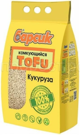 Наполнитель Барсик Тофу кукурузный 4,54л Наполнитель Барсик Тофу кукурузный 4,54л