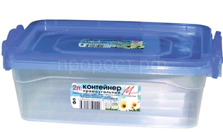 Контейнер 2л для пищевых продуктов прямоугольный Контейнер 2л для пищевых продуктов прямоугольный