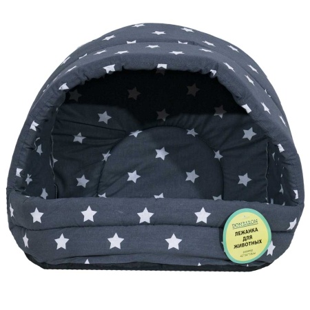 Лежанка Лукошко поролоновая хлопок  МИКС 42*34*18см/DONBARON