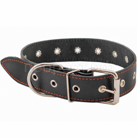 Ошейник кожа 35мм ЧИП натурал кожа простроч.до 71см черный/51038черн/Дарэлл Ошейник кожа 35мм ЧИП натурал кожа простроч.до 71см черный/51038черн/Дарэлл