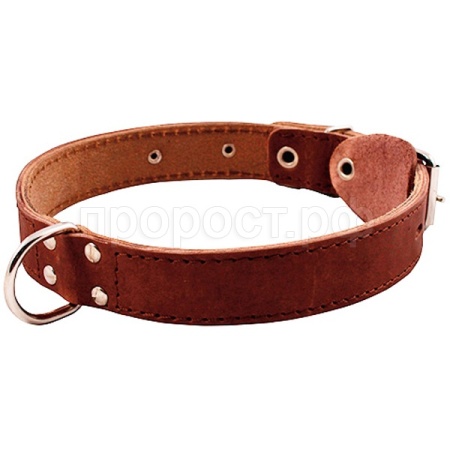 Ошейник кожа 30мм с кольцом посередине 49-58см/00030033/Каскад  Ошейник кожа 30мм с кольцом посередине 49-58см/00030033/Каскад
