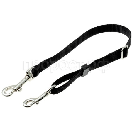 Удлинитель для поводка 15мм 50см-80см черный/металл 73-2889/Пет Лайн Удлинитель для поводка 15мм 50см-80см черный/металл 73-2889/Пет Лайн