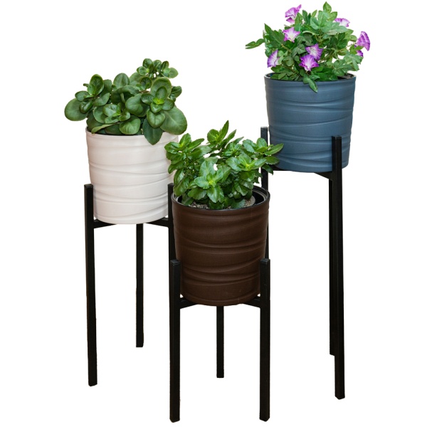 Подставка ЛОФТ черный 1 горшок 24-70см РЗДИ