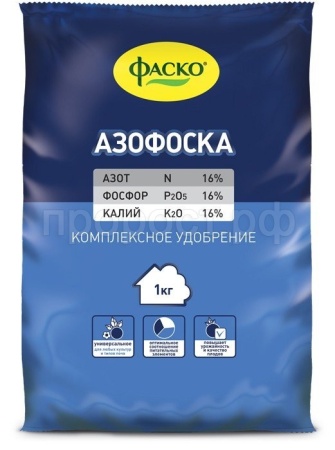 Удобрение  Азофоска 1кг Фаско (NPK 16-16-16) Удобрение  Азофоска 1кг Фаско (NPK 16-16-16)