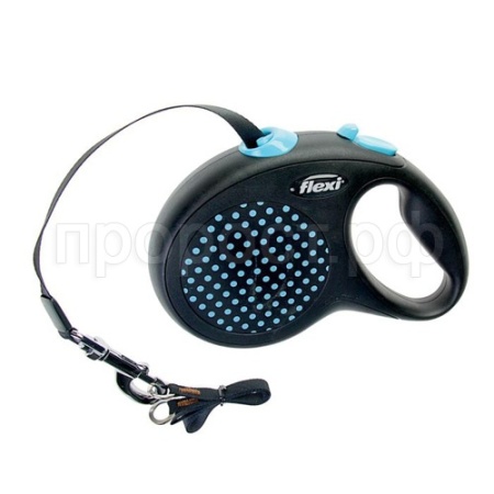 Рулетка Флекси Дизайн L трос 5м на 50кг голубая/34132/20/Евро Рулетка Флекси Дизайн L трос 5м на 50кг голубая/34132/20/Евро