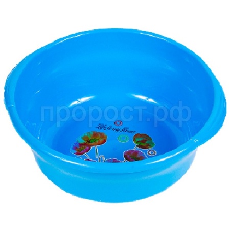 Таз 8л "Новинка" с ручками светло-синий 03012