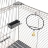 Клетка д/птиц ЛОРА-2 ECO 58*40*88см (укомплект) 2 секции серая/4611/Дарэлл