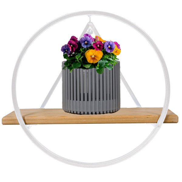 Подставка ЛОФТ настенная ТРЕУГОЛЬНИК 51-05 белая 36*17см РЗДИ