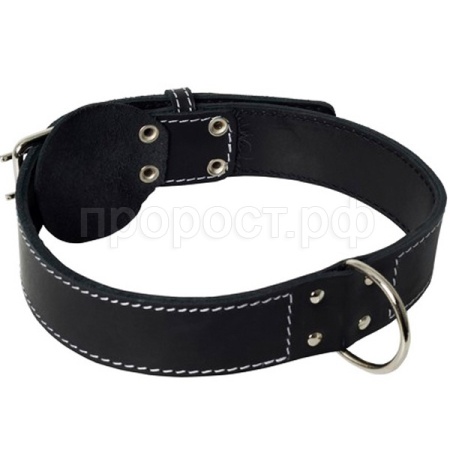 Ошейник кожа 45мм двойной с кольцом посередине 57-66см/00045031/Каскад/ Ошейник кожа 45мм двойной с кольцом посередине 57-66см/00045031/Каскад/