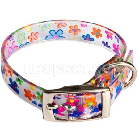 Ошейник синтетик 10мм Цветы 14-20см/50310047/Каскад