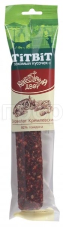 Лакомство для собак Сервелат Кремлевский 200гр/22214 Лакомство для собак Сервелат Кремлевский 200гр/22214
