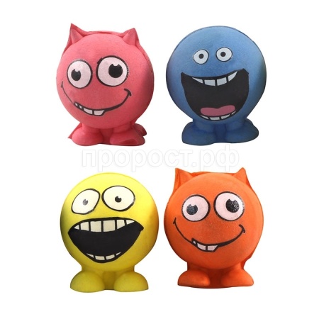 Игрушка для кошек Мяч-монстрики 4см  