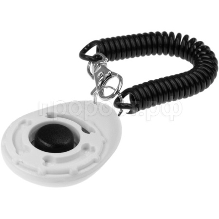 Кликер ZooOne на браслете с карабином белый 1019-11/Пет Лайн Кликер ZooOne на браслете с карабином белый 1019-11/Пет Лайн