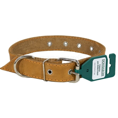 Ошейник кожа коричневый 1сл 30мм DONBARON Ошейник кожа коричневый 1сл 30мм DONBARON