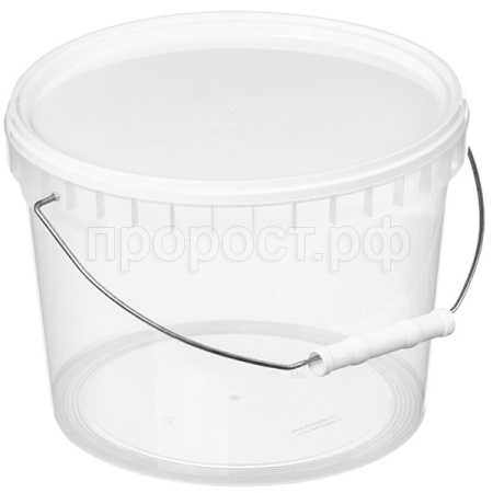 Ведро 11,4л с крышкой прозрач ручка металл. /14шт/ АУ