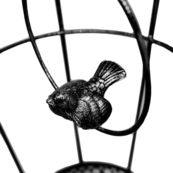 Клетка с птицей садовый декор РЗДИ черный антик/1шт Клетка с птицей садовый декор РЗДИ черный антик/1шт