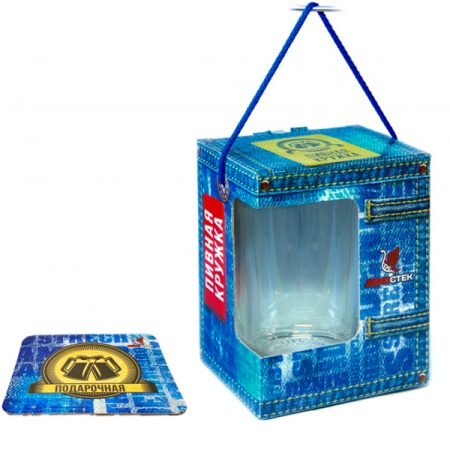 Кружка для пива Пивной Поэзия 500мл в коробке/1008/1-Д 